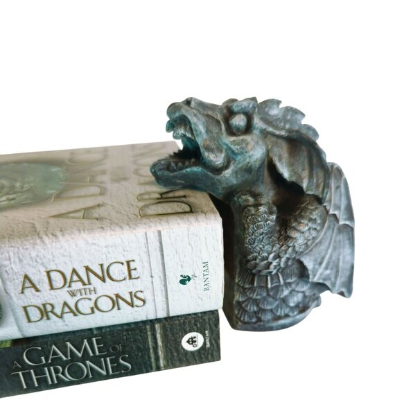 Accoutrements 1994 Resin Dragon Gargoyle Statue Bookend Shelf Sitter Decor - Picture 2 of 9
